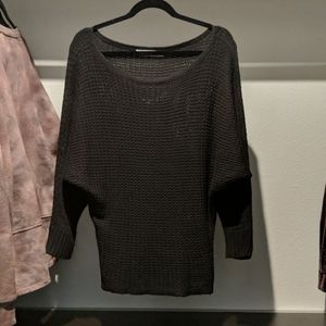 JustFab Thermal Dolman Off-shoulder Sweater